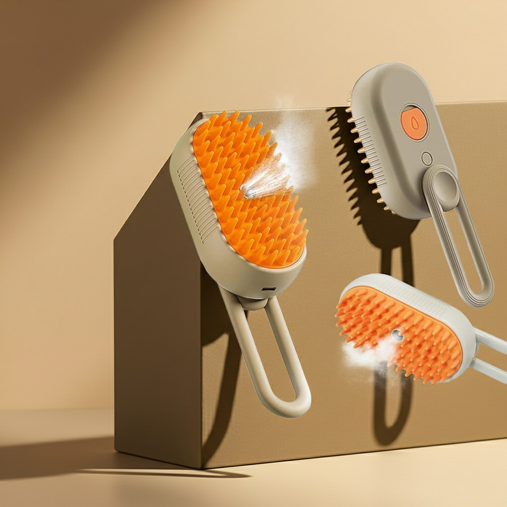 3-in-1 Steam Pet Grooming Brush