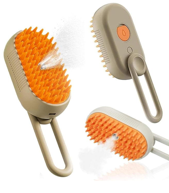 3-in-1 Steam Pet Grooming Brush