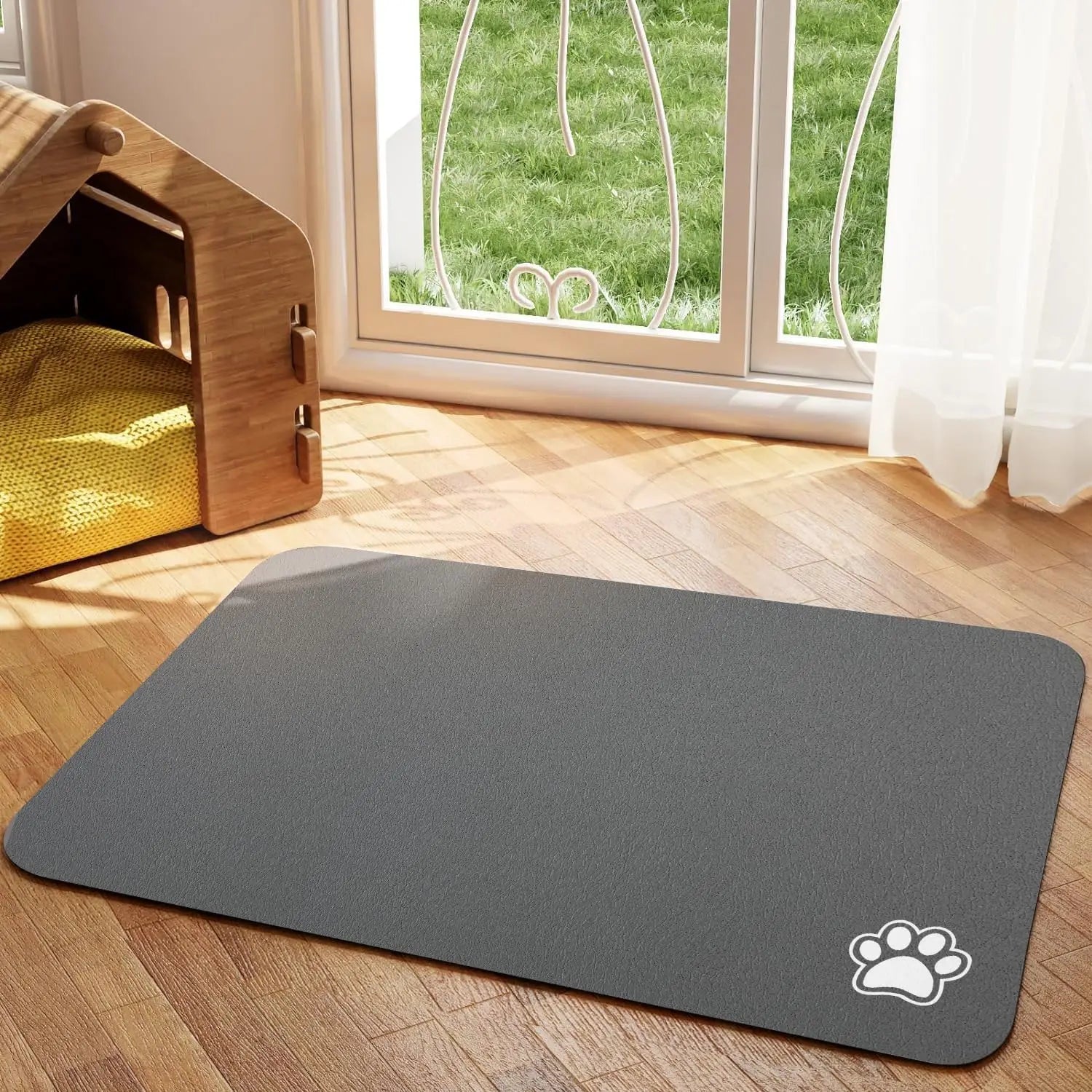 Absorbent Pet Feeding Mat - Waterproof, Anti-Slip Food and Water Placement For Dogs And Cats