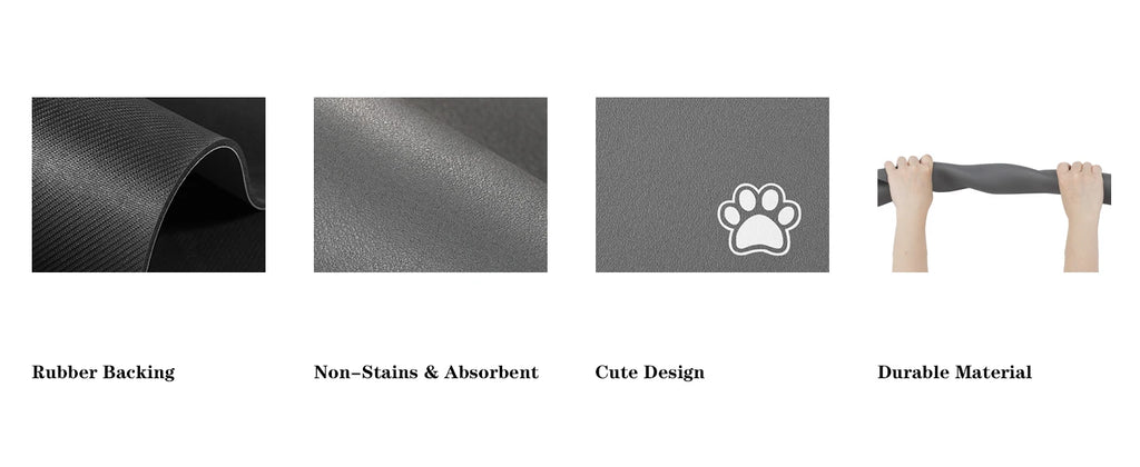 Absorbent Pet Feeding Mat - Waterproof, Anti-Slip Food and Water Placement For Dogs And Cats