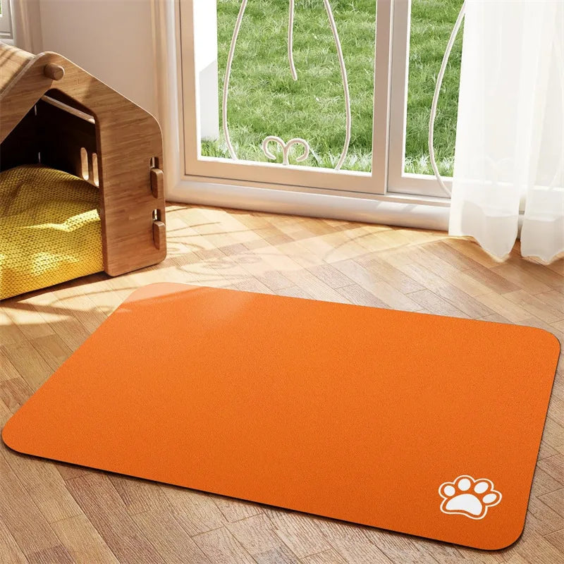 Absorbent Pet Feeding Mat - Waterproof, Anti-Slip Food and Water Placement For Dogs And Cats