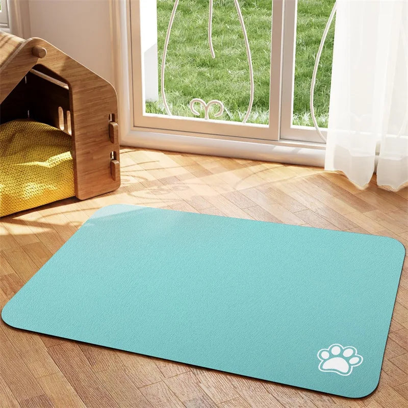 Absorbent Pet Feeding Mat - Waterproof, Anti-Slip Food and Water Placement For Dogs And Cats