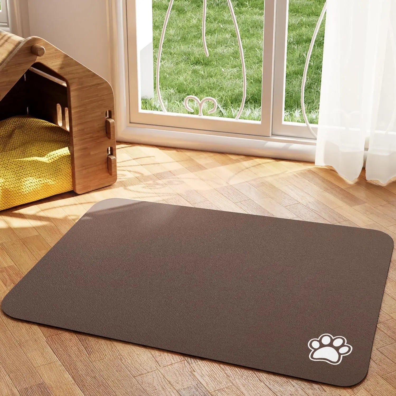 Absorbent Pet Feeding Mat - Waterproof, Anti-Slip Food and Water Placement For Dogs And Cats