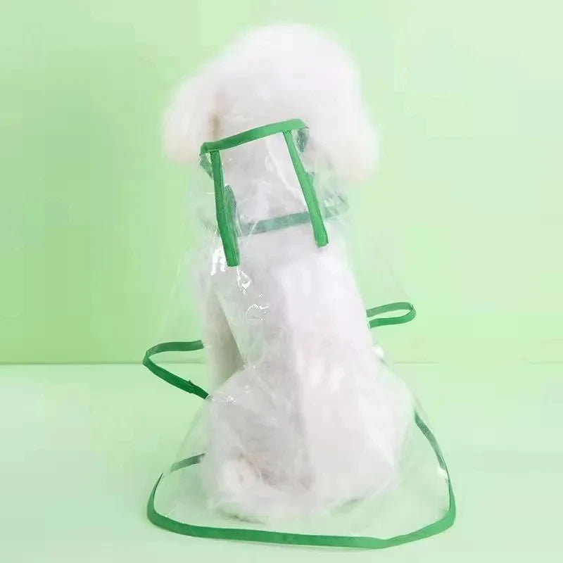 Transparent Waterproof Pet Raincoat - Hooded Jacket for Dogs & Puppies