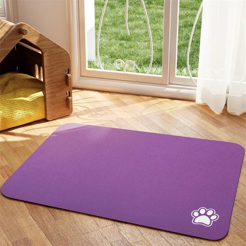 Absorbent Pet Feeding Mat - Waterproof, Anti-Slip Food and Water Placement For Dogs And Cats