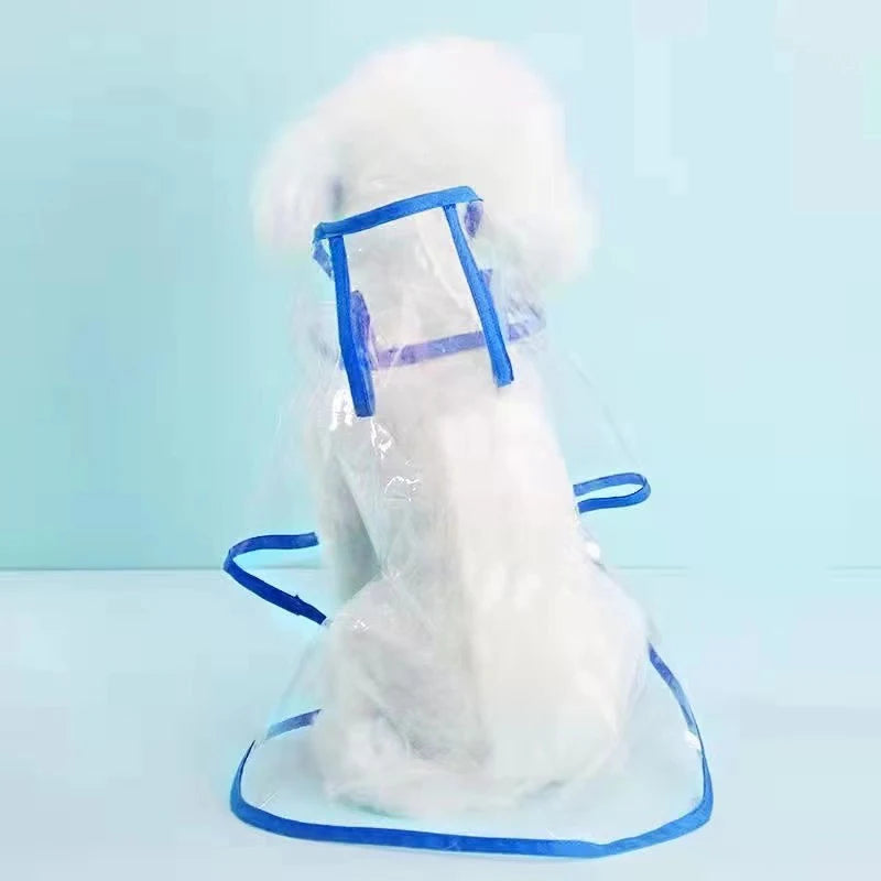 Transparent Waterproof Pet Raincoat - Hooded Jacket for Dogs & Puppies