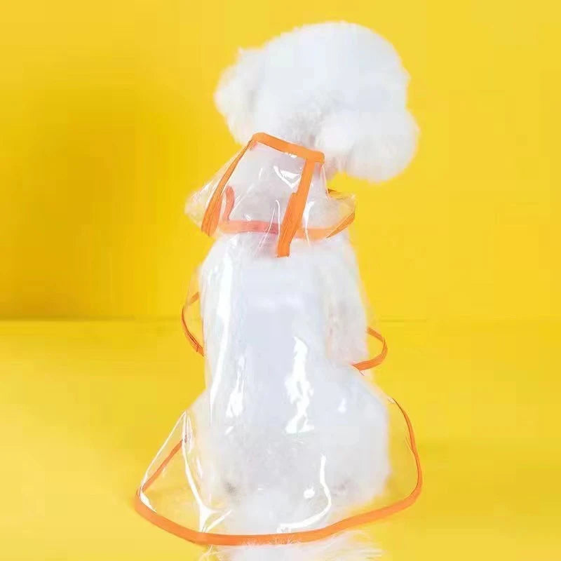 Transparent Waterproof Pet Raincoat - Hooded Jacket for Dogs & Puppies