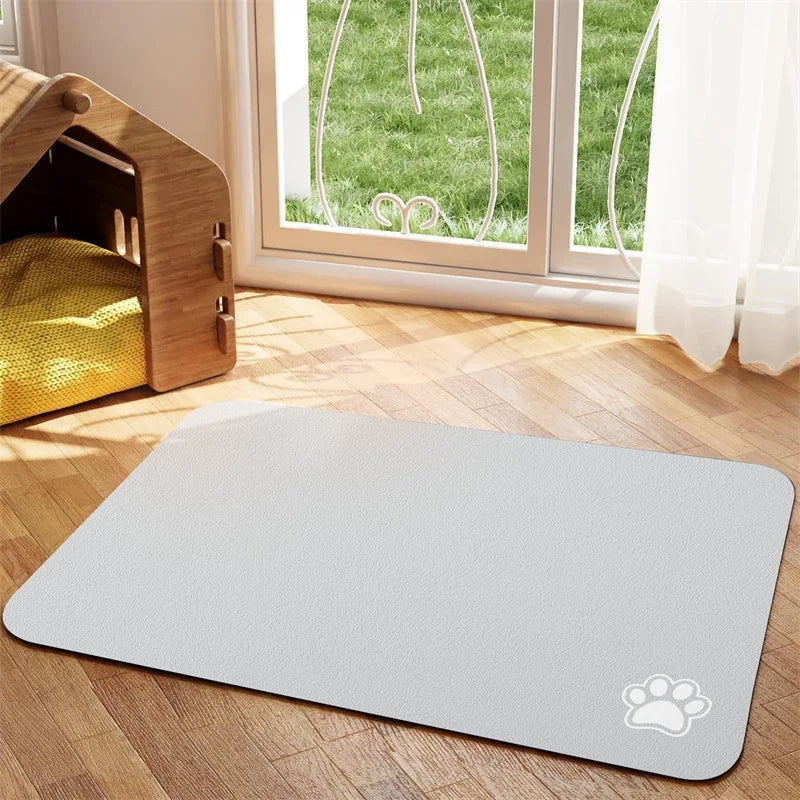 Absorbent Pet Feeding Mat - Waterproof, Anti-Slip Food and Water Placement For Dogs And Cats
