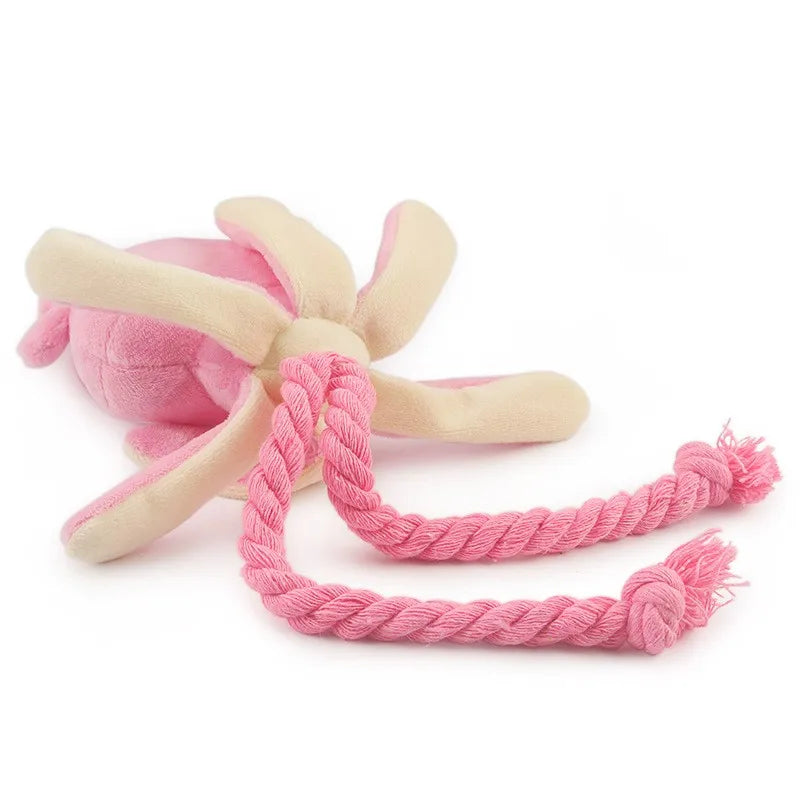 Squid Puppy Chew Toy - Squeaky Plush Octopus For Dogs