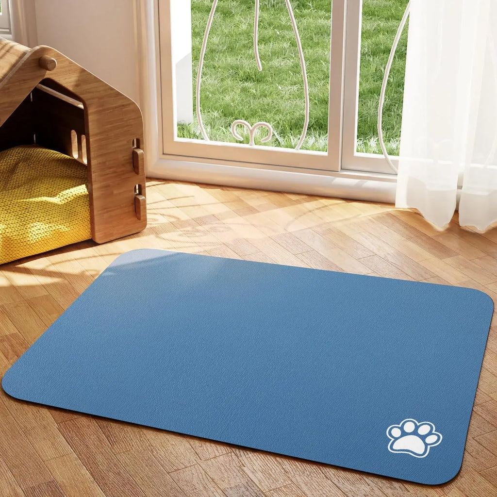 Absorbent Pet Feeding Mat - Waterproof, Anti-Slip Food and Water Placement For Dogs And Cats